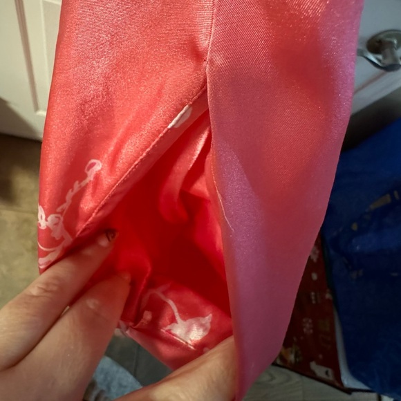 Oscar de la Renta Pink Floral Zip Front Long Nightgown Lounge Dress Kaftan 1X - Picture 9 of 15